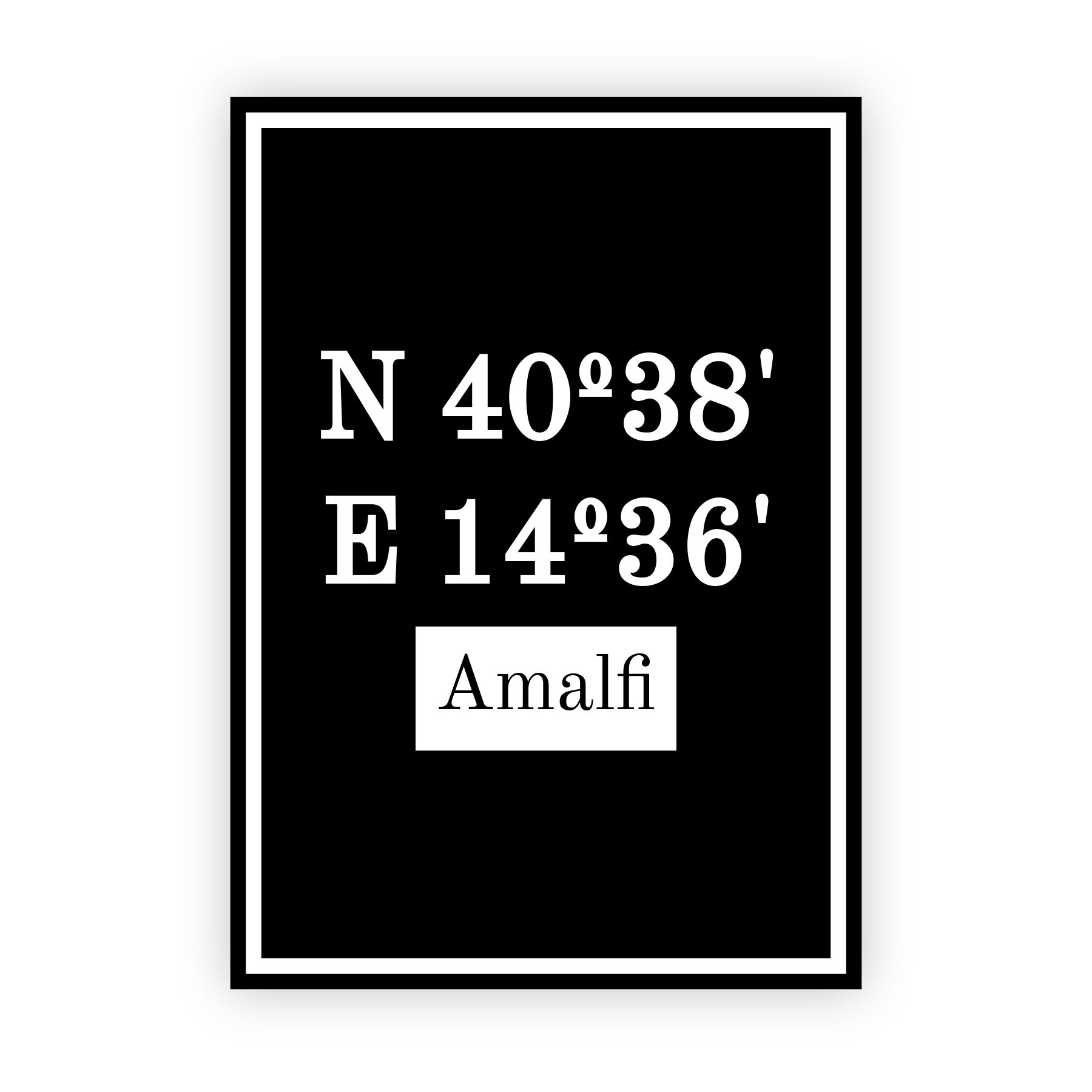Coordinaten poster van Amalfi