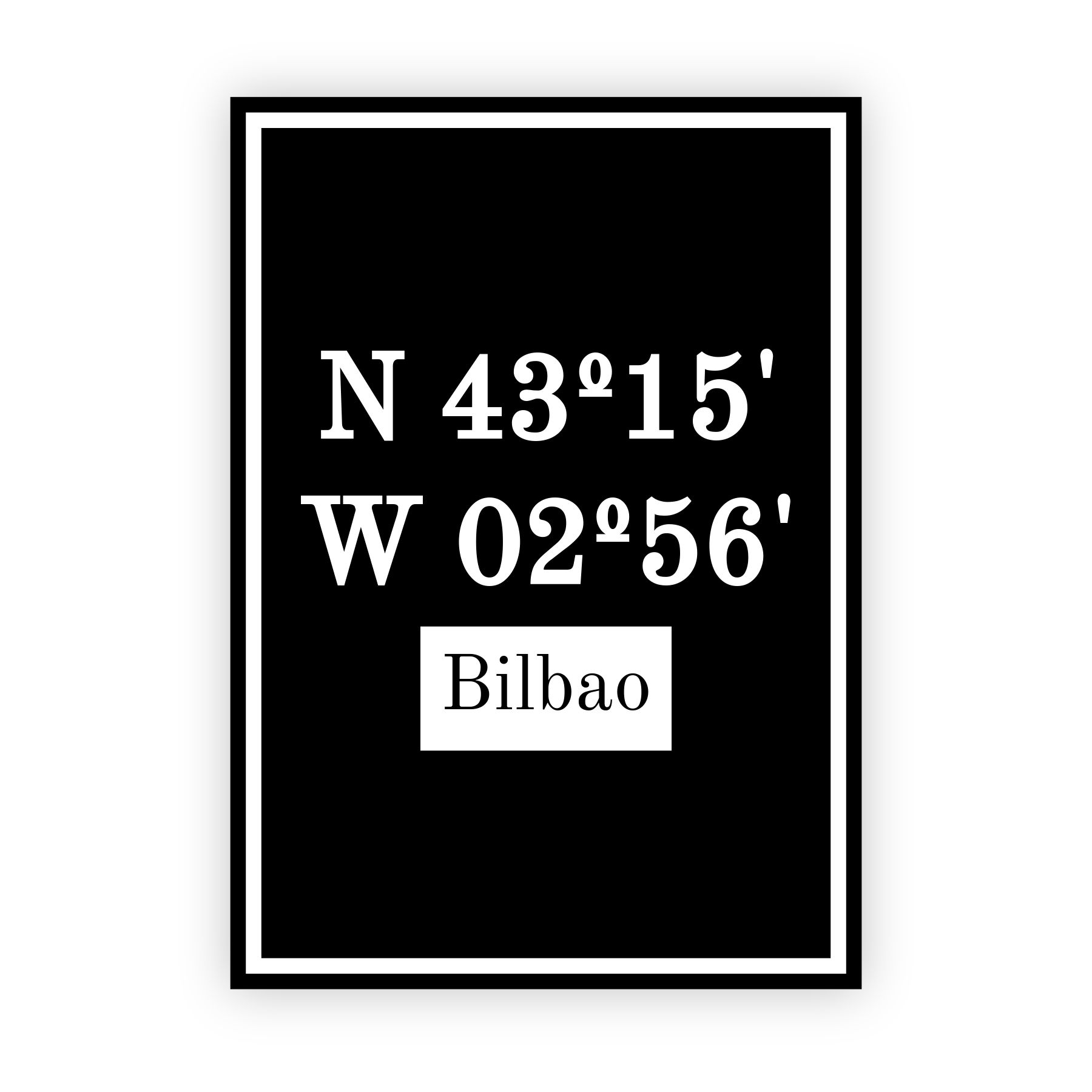Coordinaten poster van Bilbao