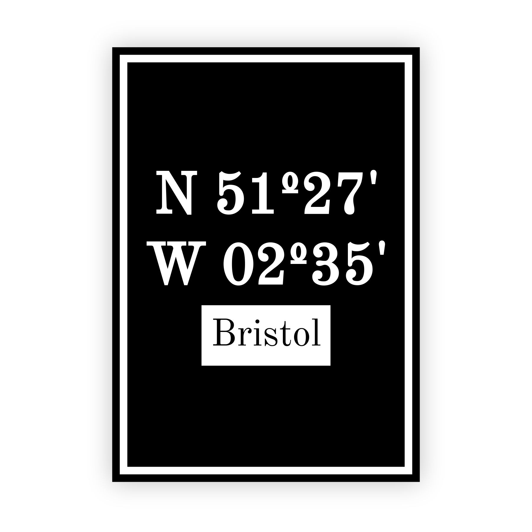 Coordinaten poster van Bristol