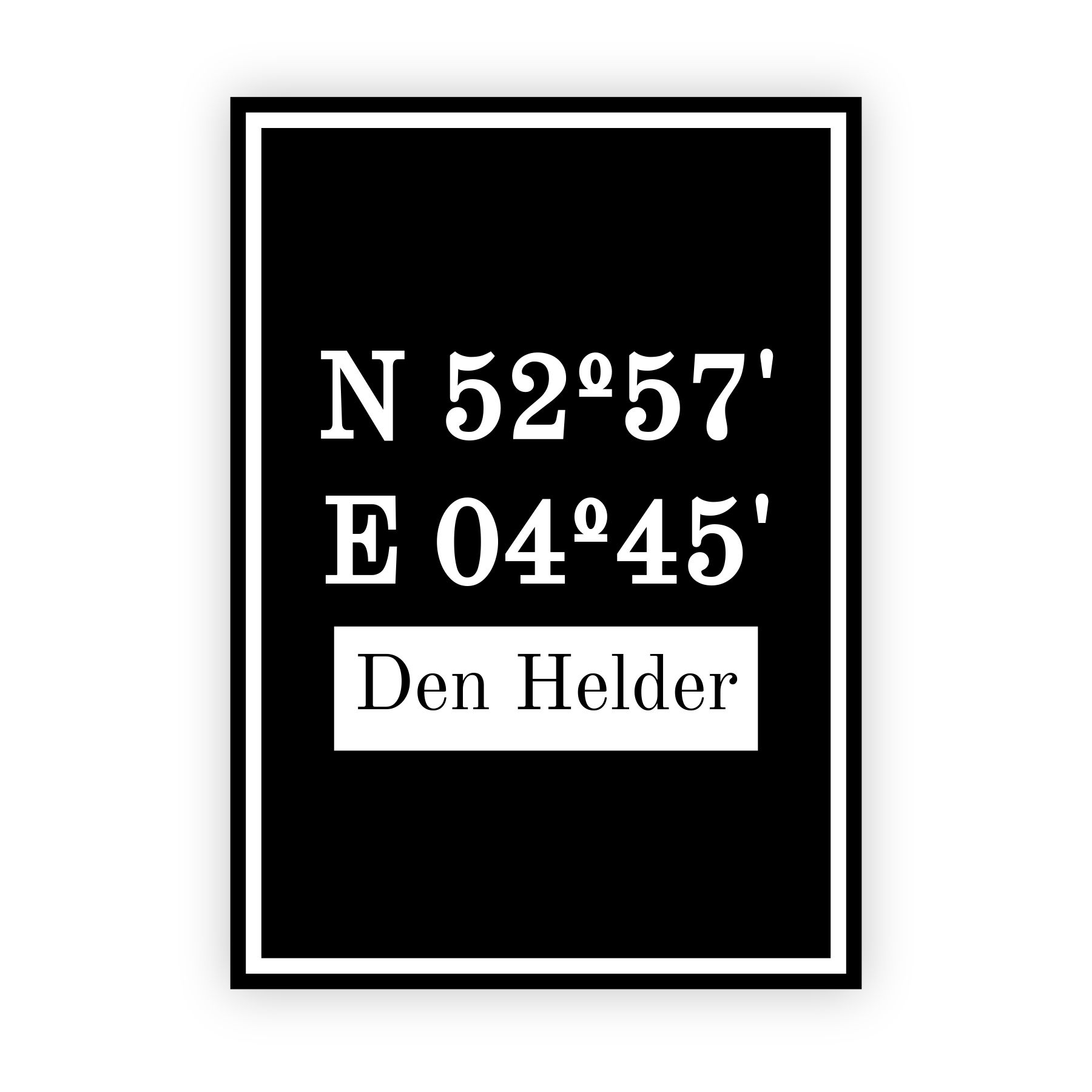 Coordinaten poster van Den Helder