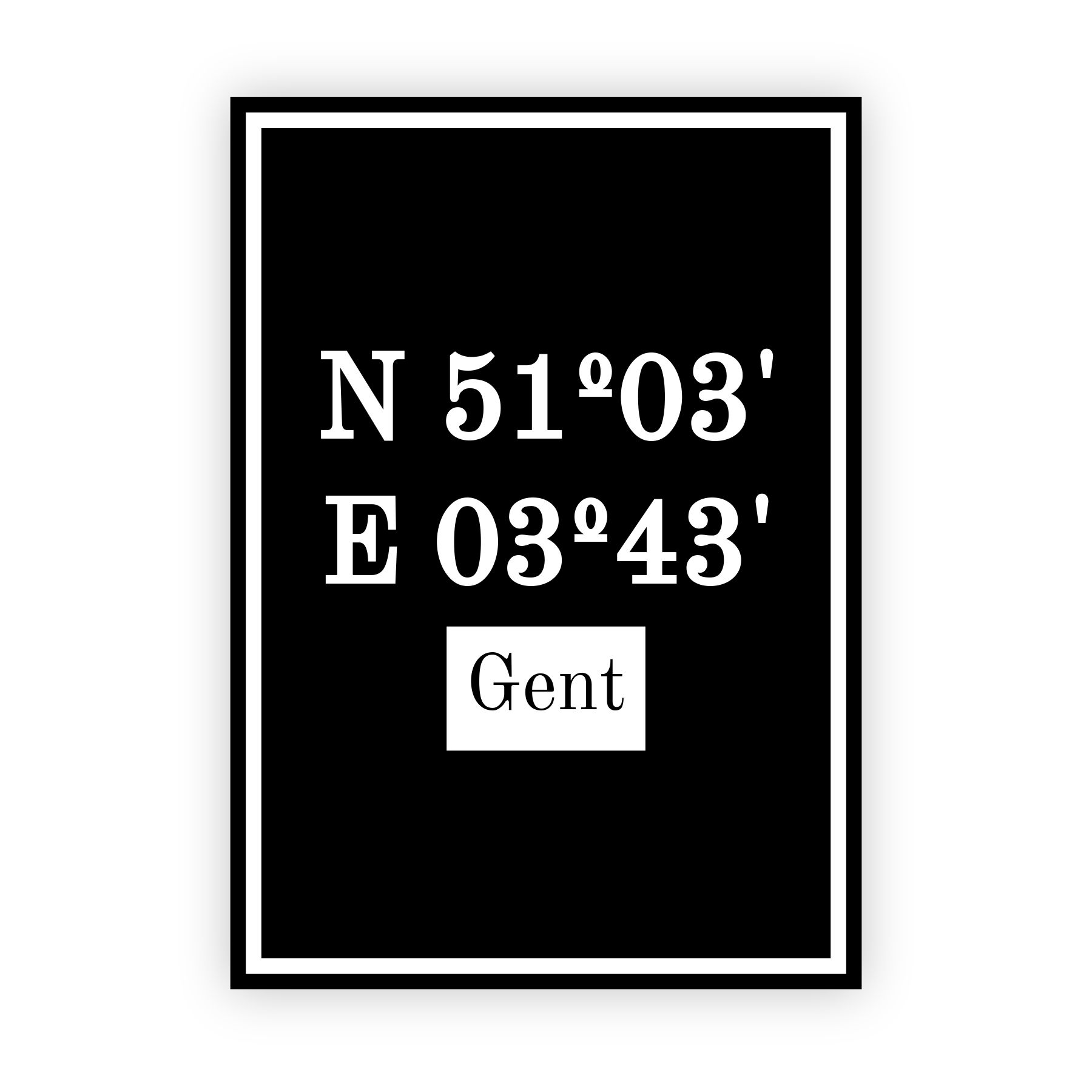 Coordinaten poster van Gent