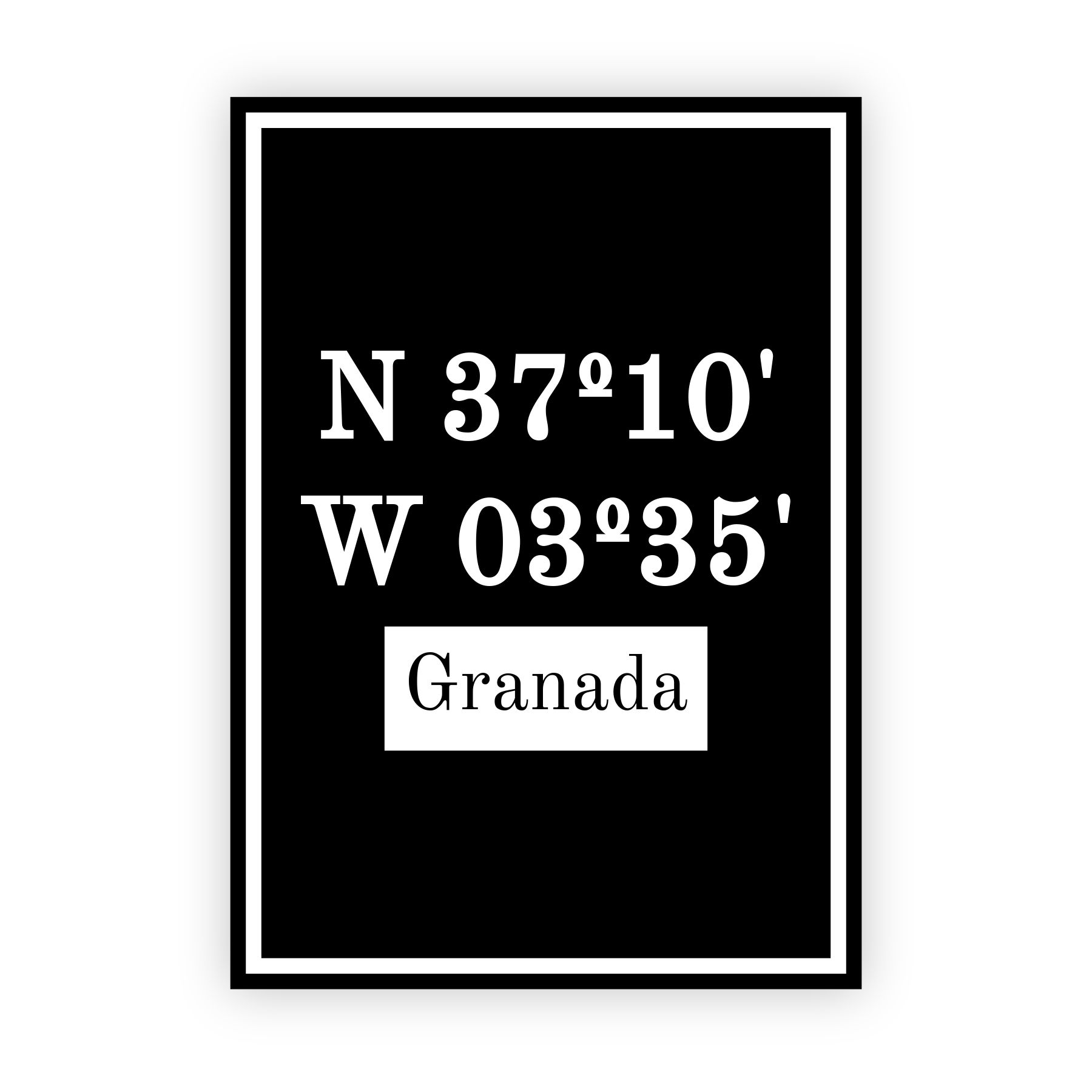 Coordinaten poster van Granada
