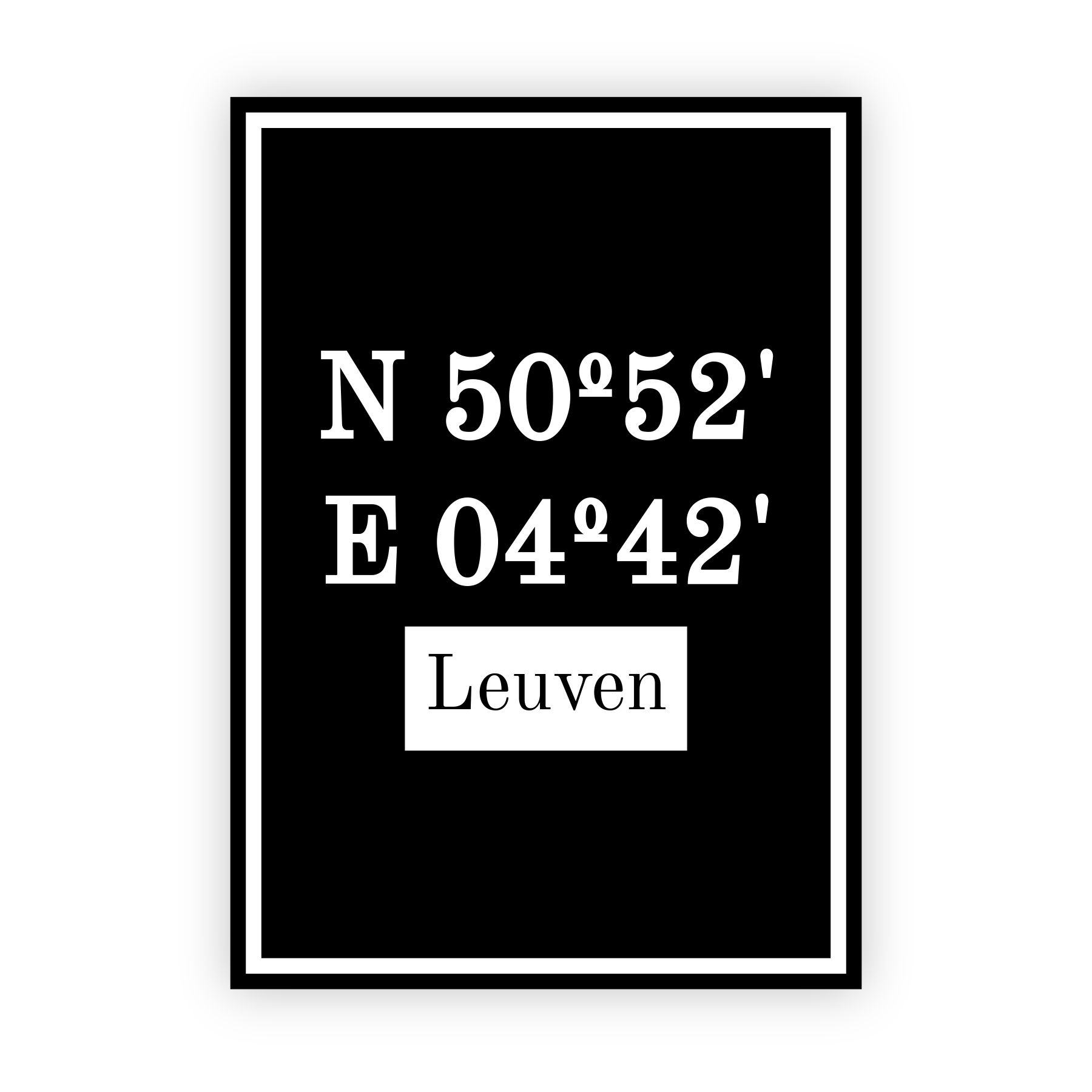 Coordinaten poster van Leuven