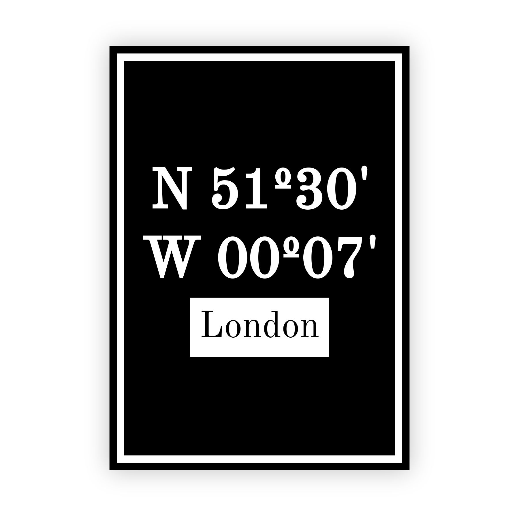 Coordinaten poster van London