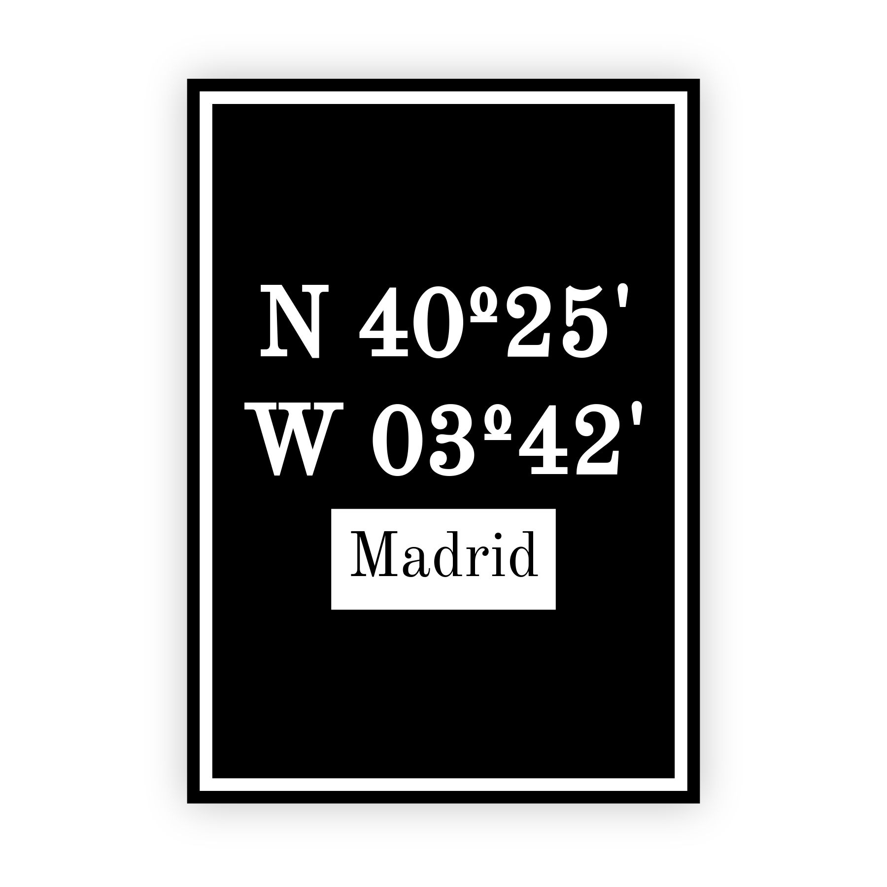 Coordinaten poster van Madrid