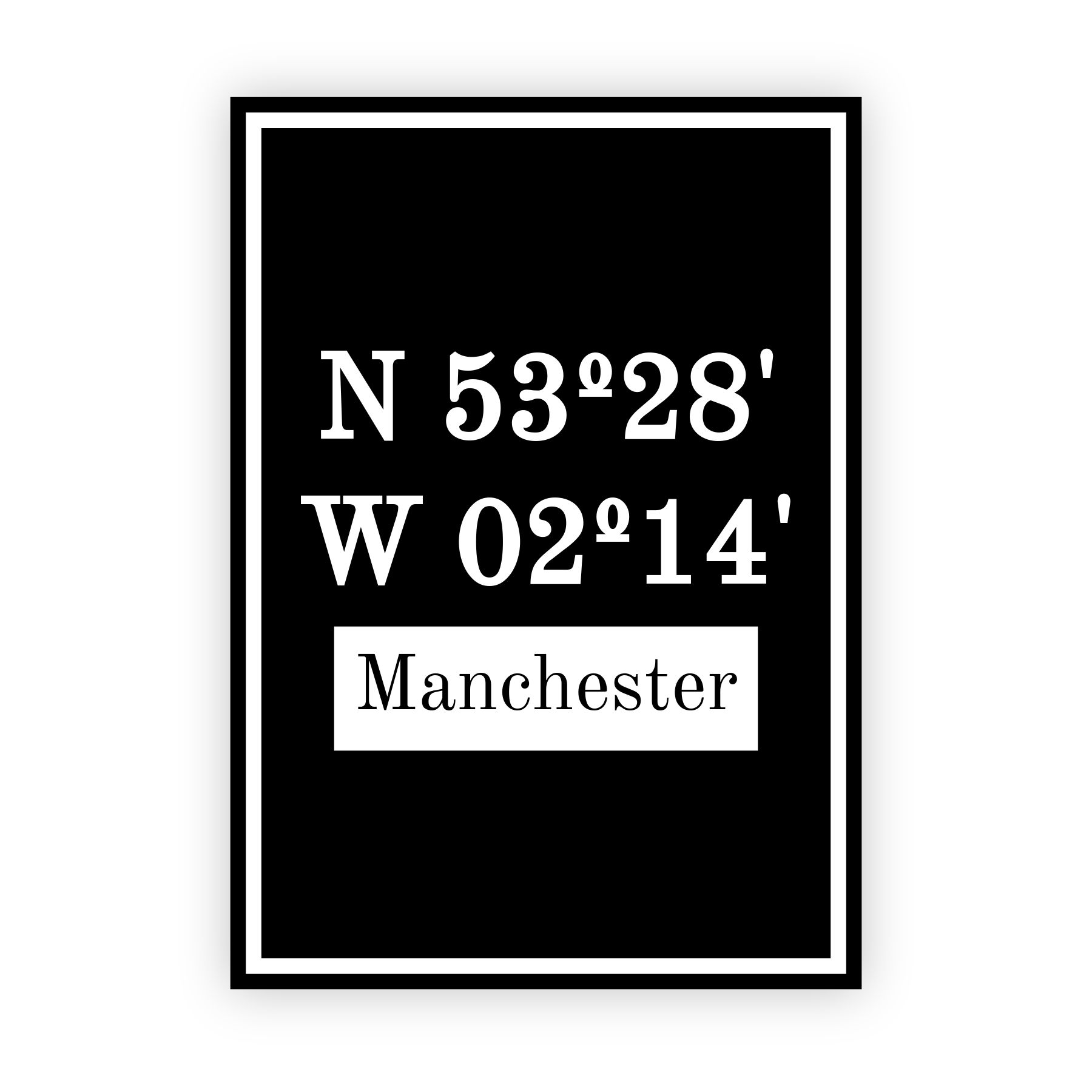 Coordinaten poster van Manchester