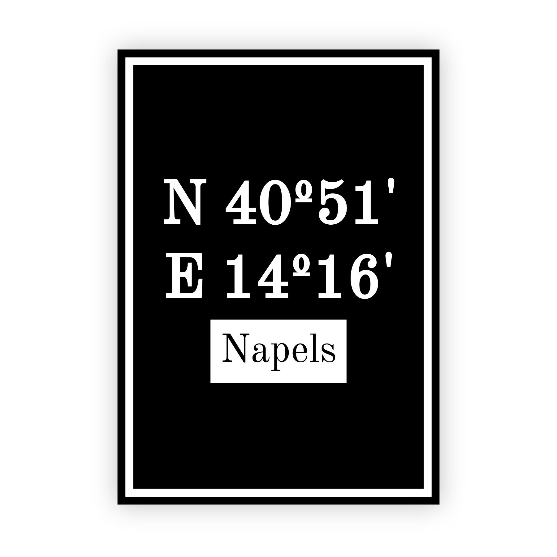 Coordinaten poster van Napels