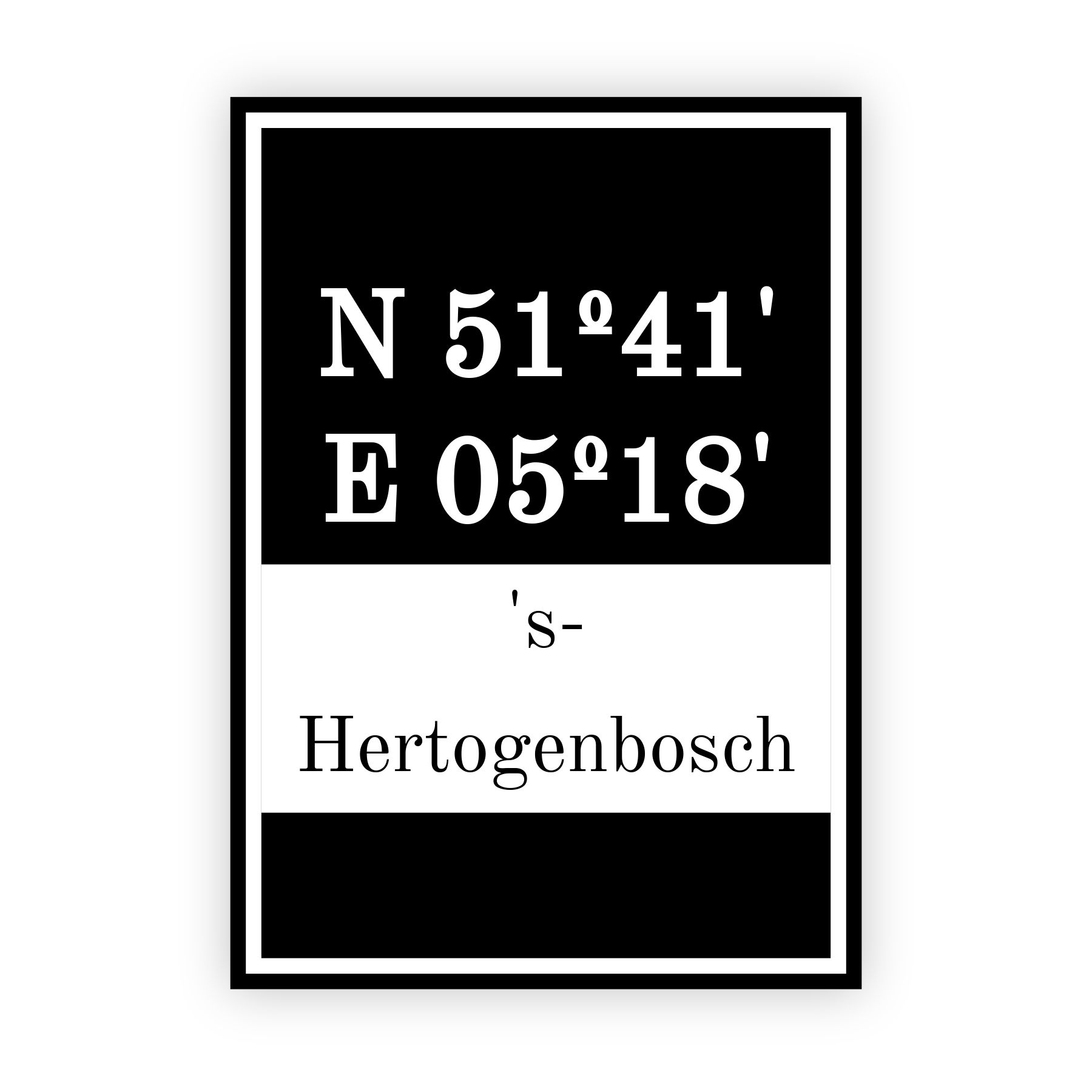 Coordinaten poster van 's-Hertogenbosch