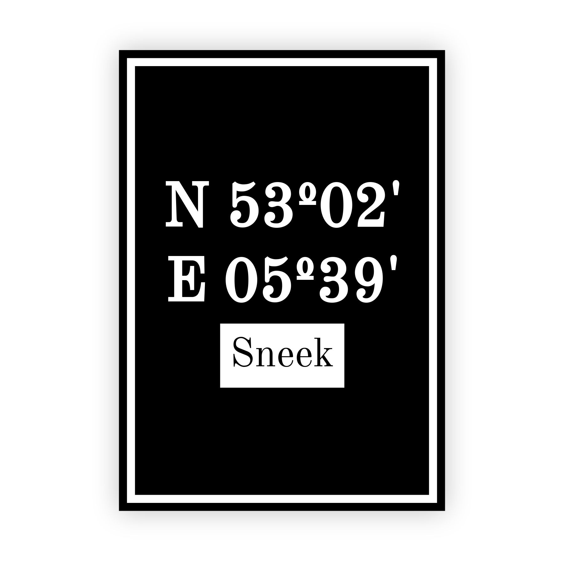 Coordinaten poster van Sneek