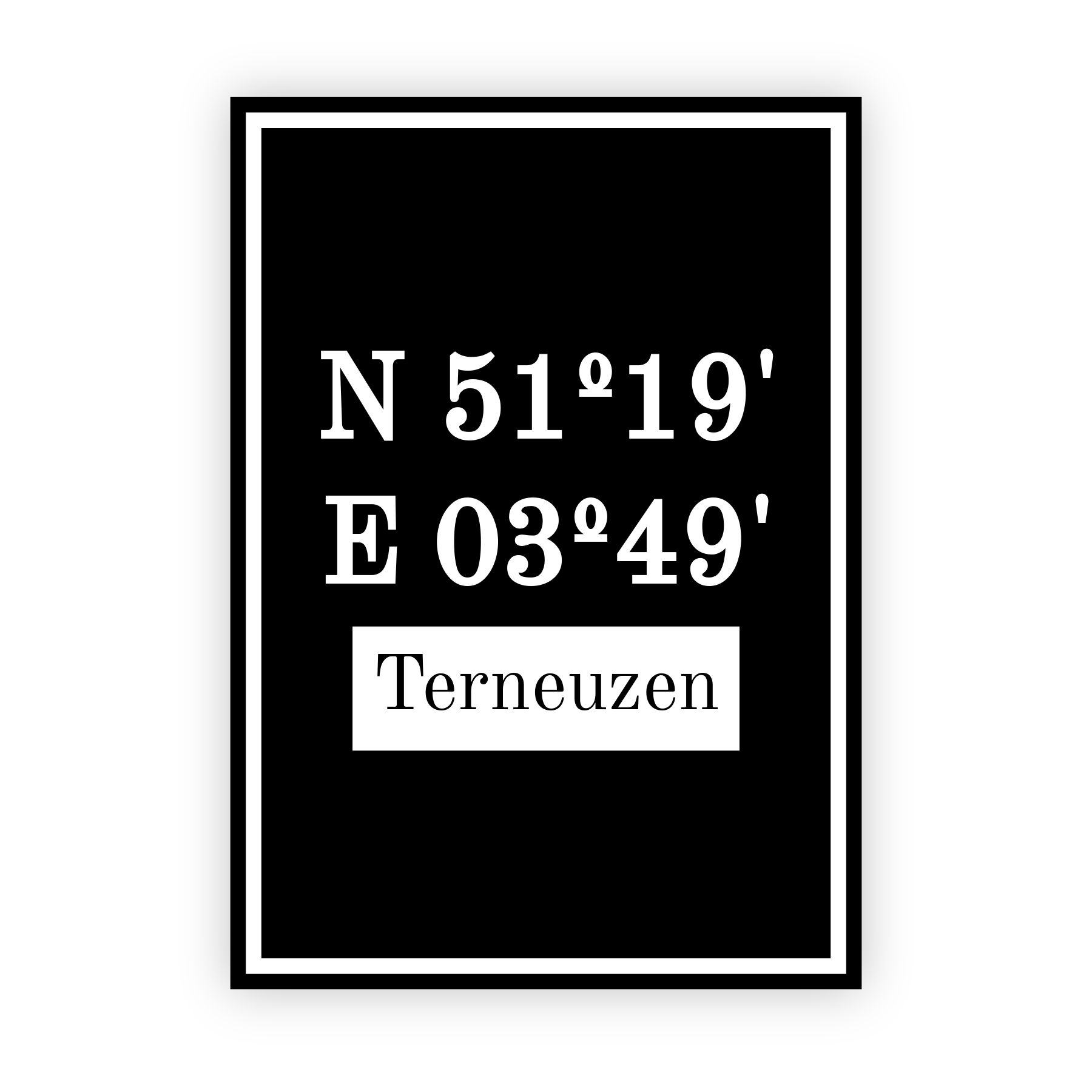Coordinaten poster van Terneuzen