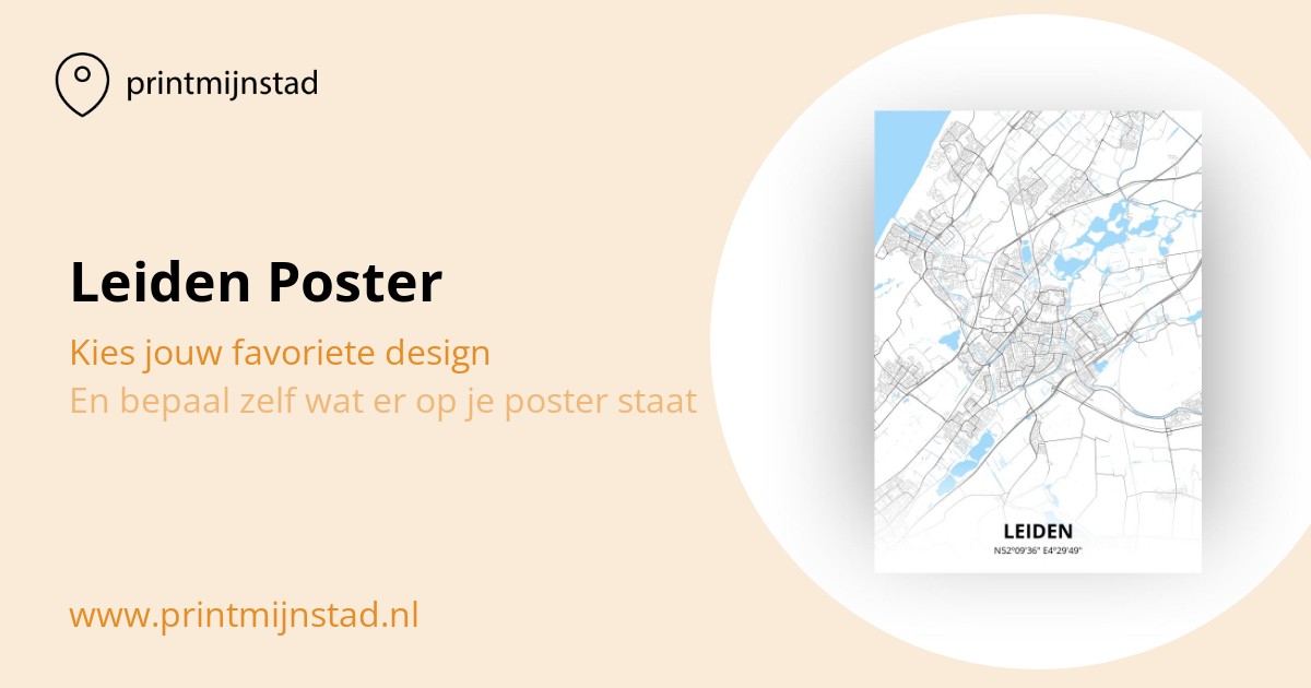 Poster van Leiden Printmijnstad 📍