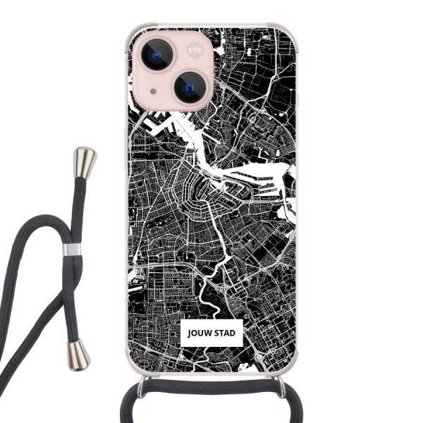 Apple iPhone 13 mini Crossbody case (back printed, transparent)