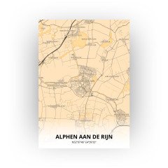 Alphen aan de Rijn print - Antiek stijl