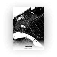 Almere print - Zwart stijl