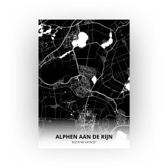 Alphen aan de Rijn print - Zwart stijl
