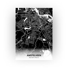 Amstelveen print - Zwart stijl
