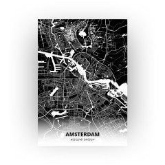 Amsterdam print - Zwart stijl