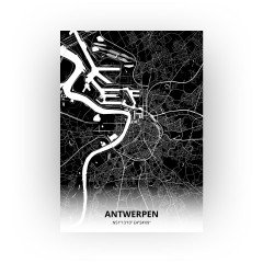 Antwerpen print - Zwart stijl