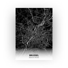 Brussel print - Zwart stijl