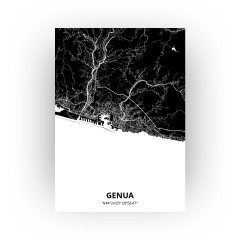 Genua print - Zwart stijl