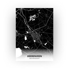 Heerenveen print - Zwart stijl