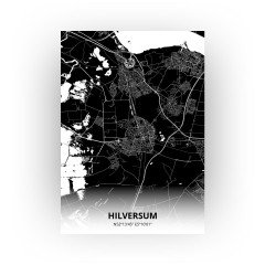 Hilversum print - Zwart stijl