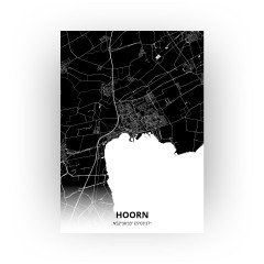 Hoorn print - Zwart stijl