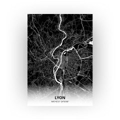 Lyon print - Zwart stijl