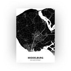 Middelburg print - Zwart stijl
