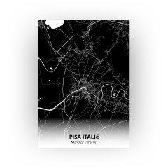 Pisa Italië print - Zwart stijl