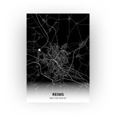 Reims print - Zwart stijl