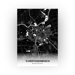's-Hertogenbosch print - Zwart stijl