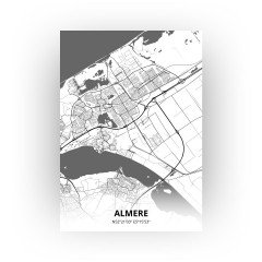 Almere print - Zwart Wit stijl