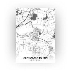 Alphen aan de Rijn print - Zwart Wit stijl