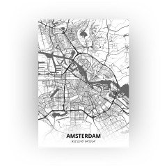 Amsterdam print - Zwart Wit stijl