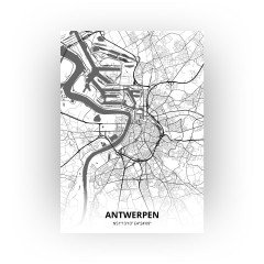Antwerpen print - Zwart Wit stijl