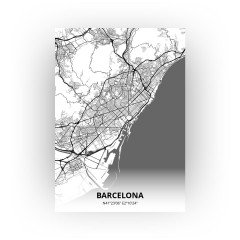 Barcelona print - Zwart Wit stijl
