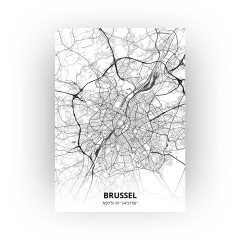 Brussel print - Zwart Wit stijl