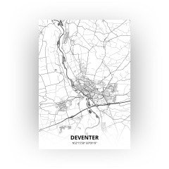Deventer print - Zwart Wit stijl