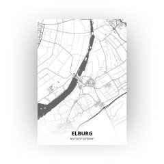 Elburg print - Zwart Wit stijl