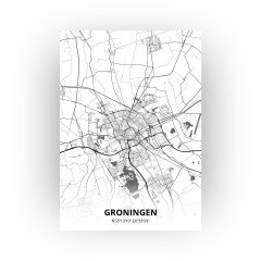 Groningen print - Zwart Wit stijl