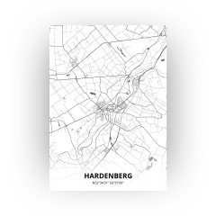 Hardenberg print - Zwart Wit stijl