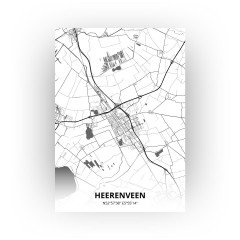 Heerenveen print - Zwart Wit stijl