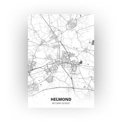 Helmond print - Zwart Wit stijl