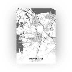 Hilversum print - Zwart Wit stijl
