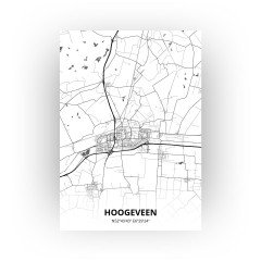 Hoogeveen print - Zwart Wit stijl