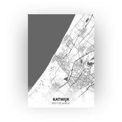 Katwijk print - Zwart Wit stijl