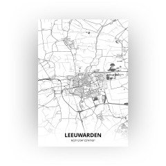 Leeuwarden print - Zwart Wit stijl