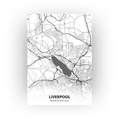 Liverpool print - Zwart Wit stijl