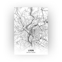 Lyon print - Zwart Wit stijl